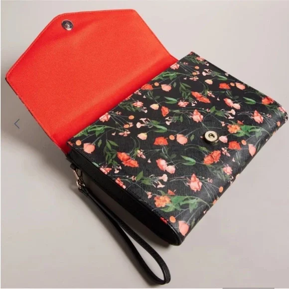 TED BAKER Paiticn Floral Print Envelope Clutch/Wristlet NWT🌸💐 - Picture 2 of 5